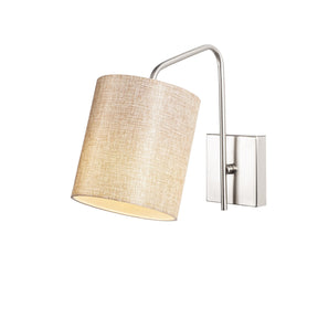 Lampa de perete Ve-6001, crom/crem, metal/material textil, 14x27x24 cm