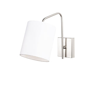 Lampa de perete Ve-6002, crom/alb, metal/material textil, 14x27x24 cm