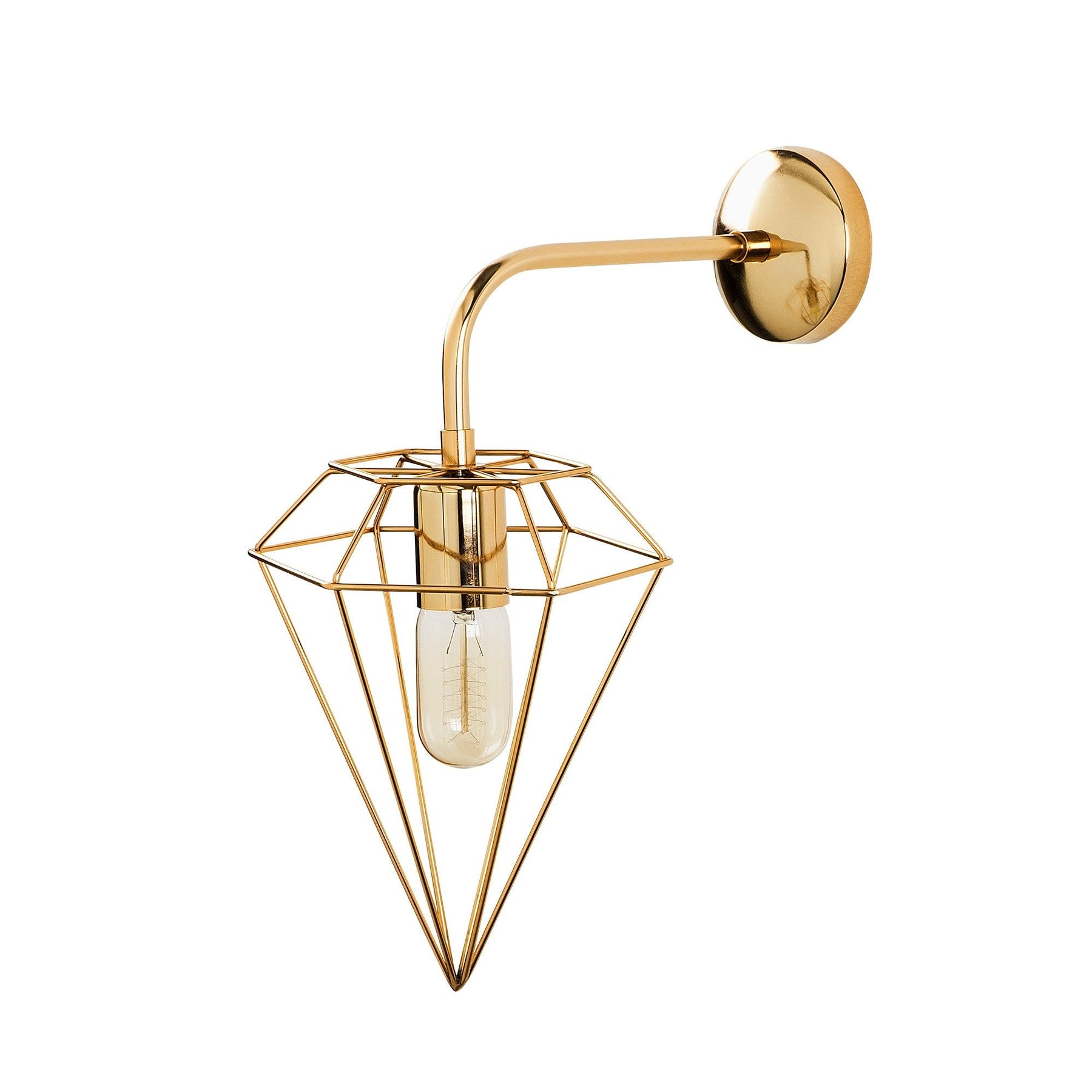 Lampa de perete Elmas-6304, auriu, metal, 20x37x43 cm
