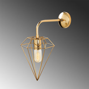 Lampa de perete Elmas-6304, auriu, metal, 20x37x43 cm
