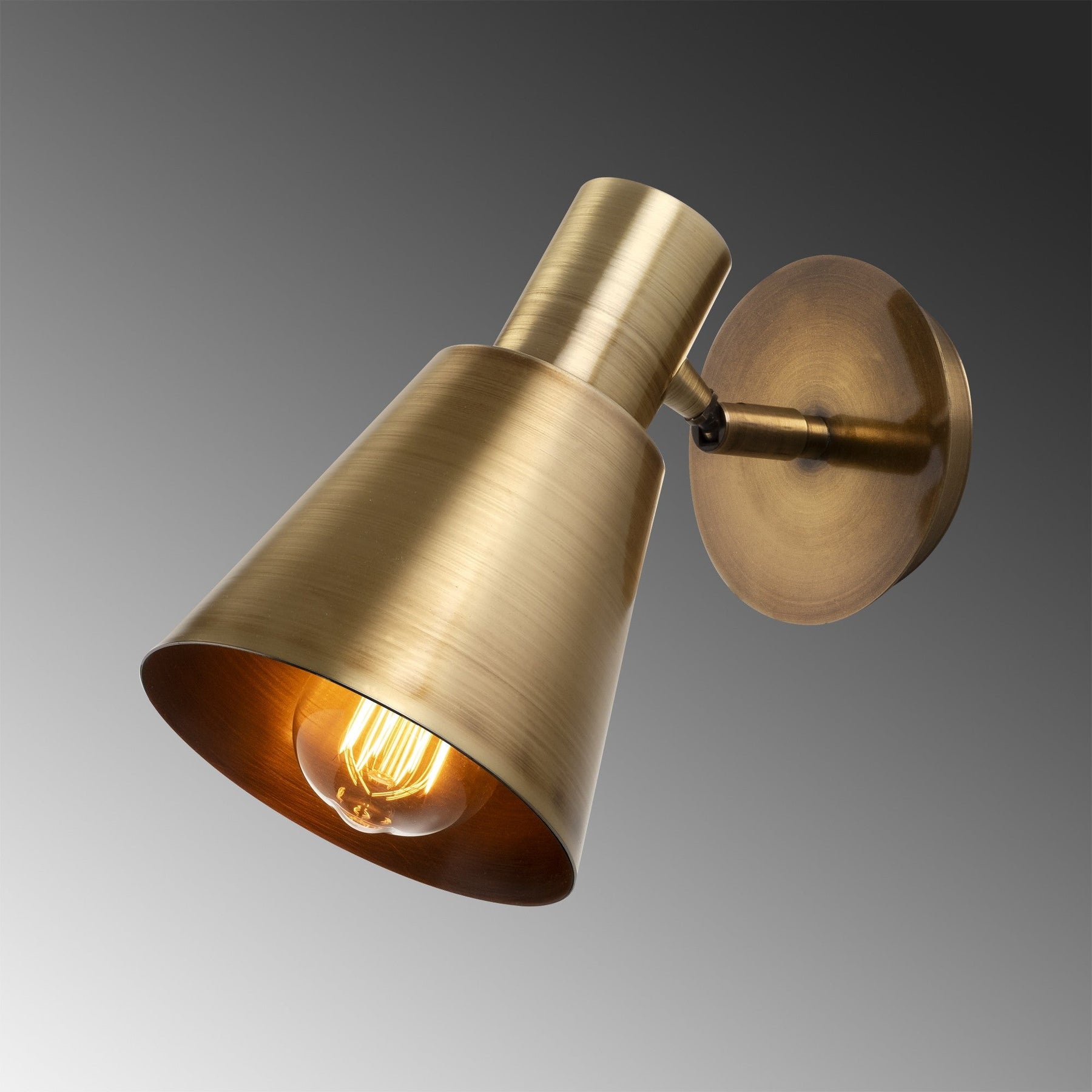 Lampa de perete Kem-6346, maro, metal, 25x14x22 cm