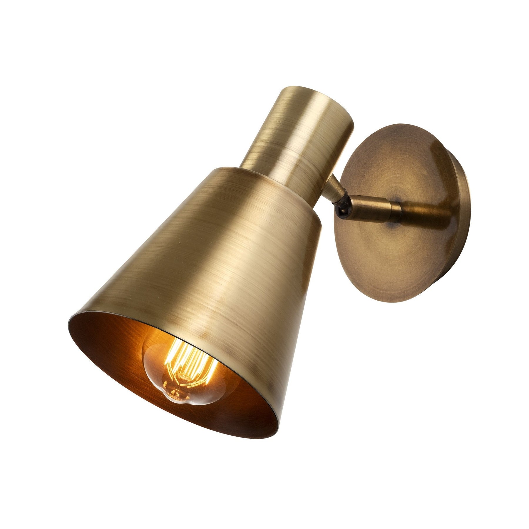 Lampa de perete Kem-6346, maro, metal, 25x14x22 cm