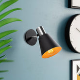 Lampa de perete Kem-6347, negru, metal, 25x14x22 cm