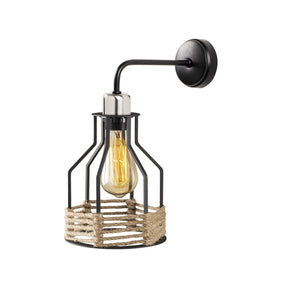 Lampa de perete Fiko-6601, negru, metal, 17x27x33 cm