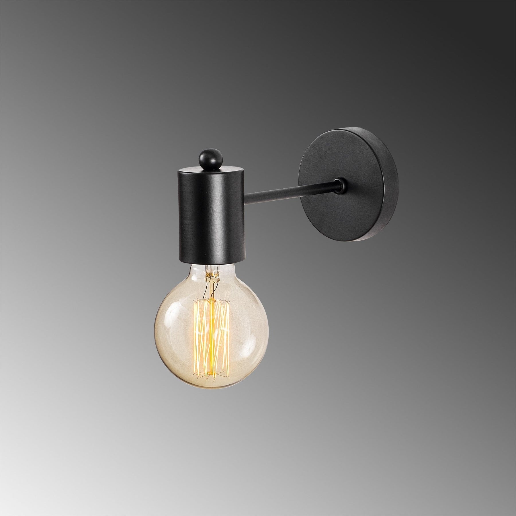 Lampa de perete Hexa-6951, negru, metal, 6x21x8 cm