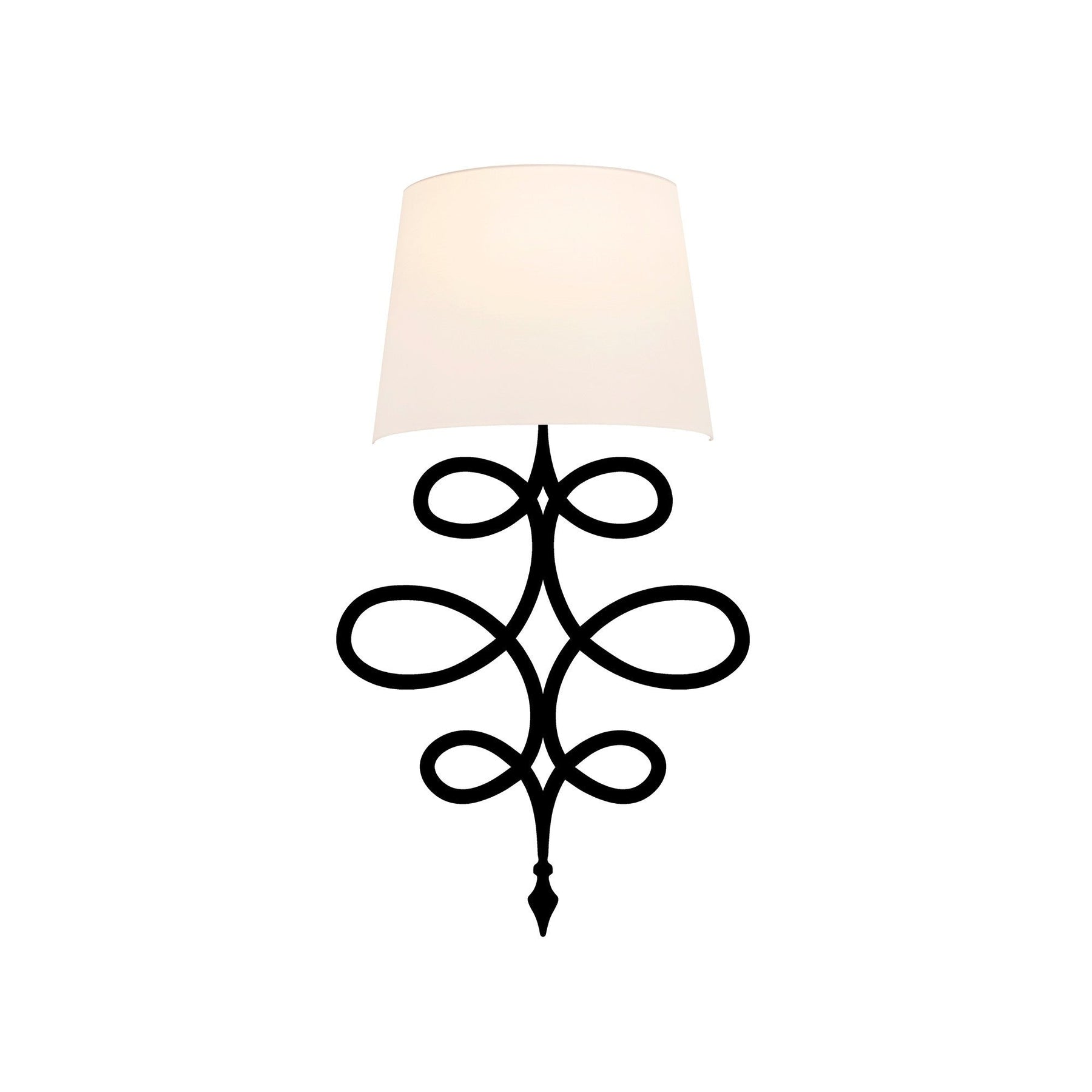 Lampa de perete Asaf-6990, negru/alb, metal/material textil, 62x28x24 cm