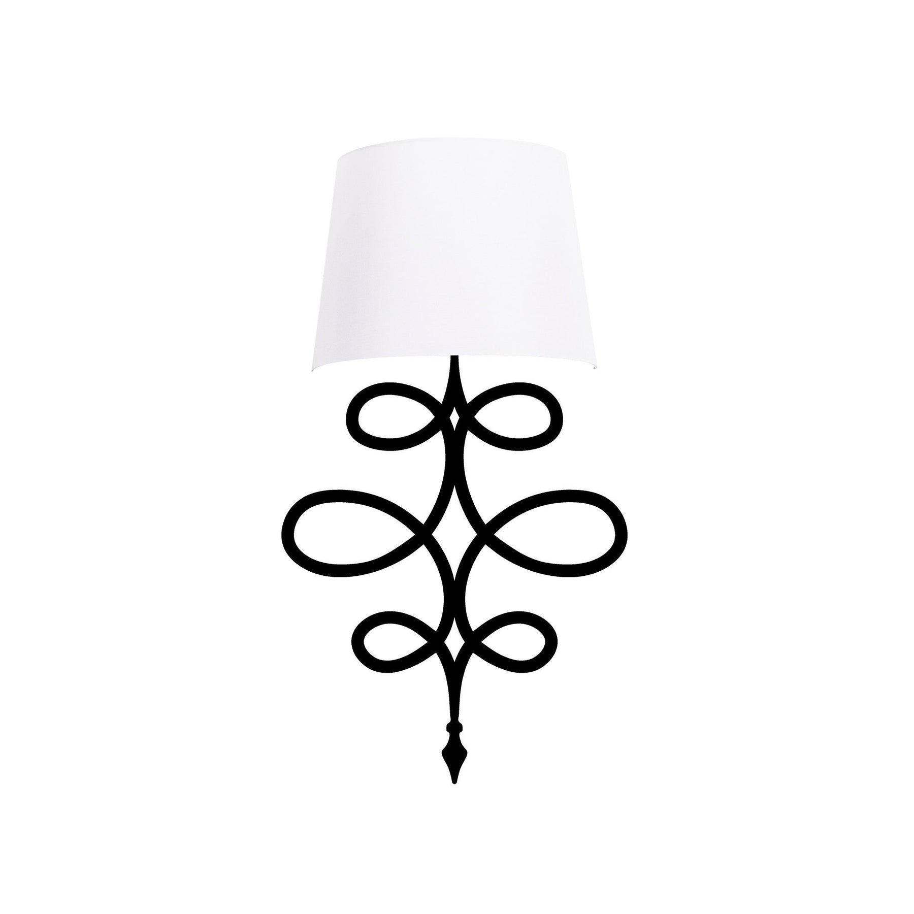 Lampa de perete Asaf-6990, negru/alb, metal/material textil, 62x28x24 cm