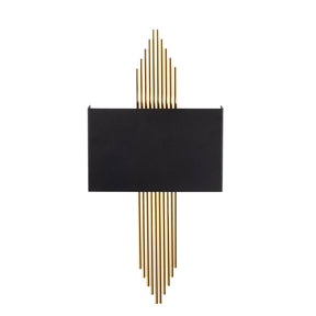 Lampa de perete 612-A, negru/auriu, metal, 75x10x22 cm