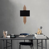 Lampa de perete 613-A, negru/maro, metal, 75x10x22 cm