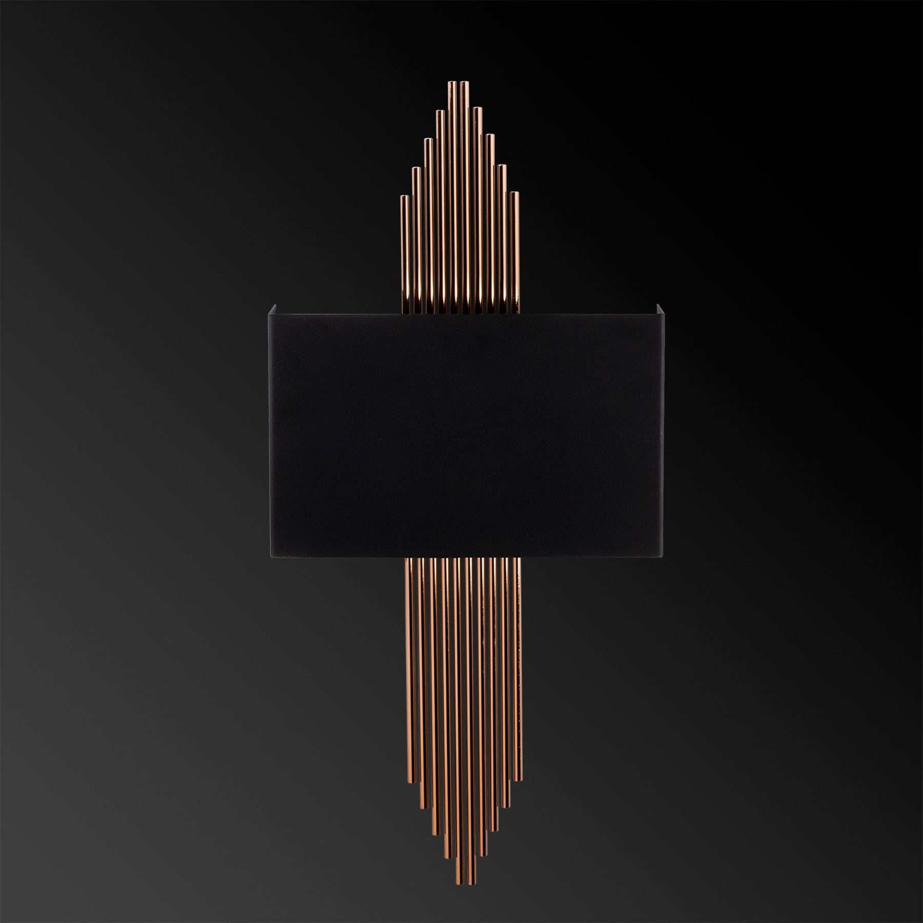 Lampa de perete 613-A, negru/maro, metal, 75x10x22 cm