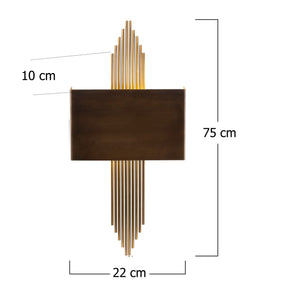 Aplica de perete A615 - A, metal, auriu, 75x10x22 cm