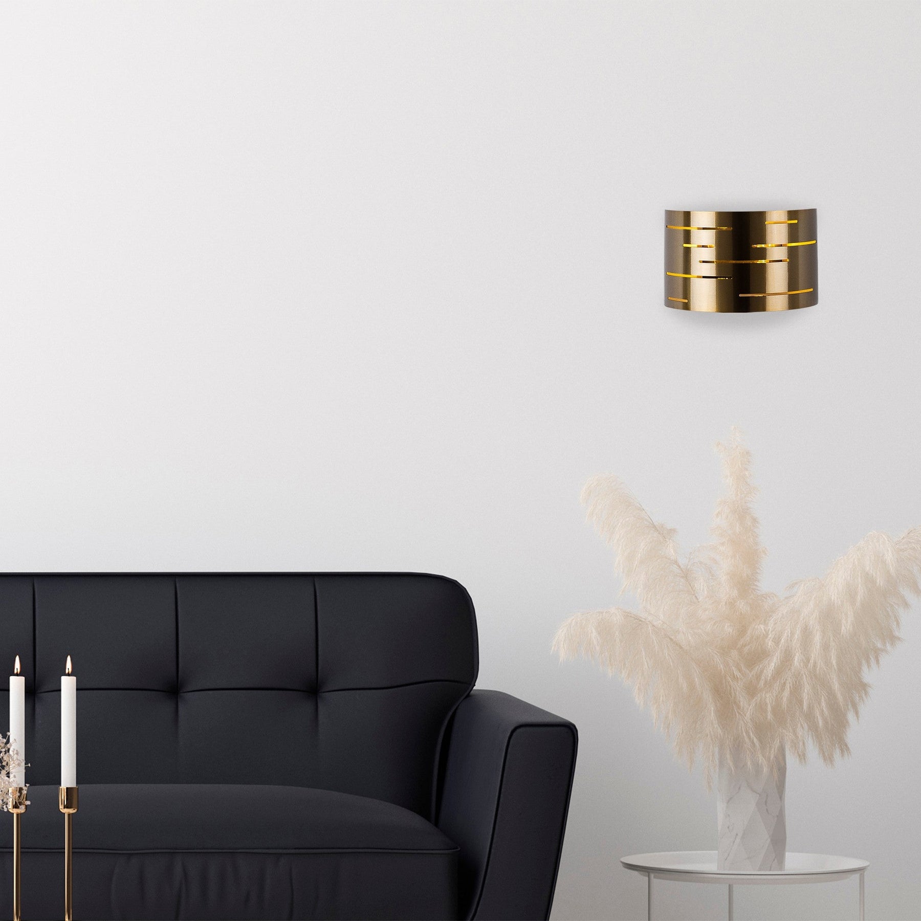 Lampa de perete 629-A, auriu, metal, 30x10x22 cm