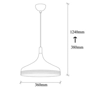 Lustra Saglam-3721, negru, metal, 36x124 cm