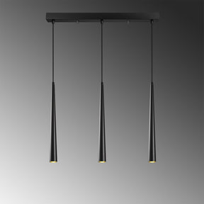Lustra Uzum-6074, negru, metal, 58x135 cm
