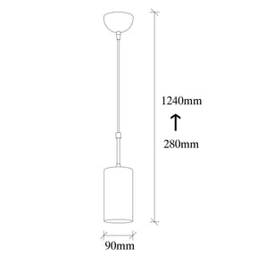 Lustra pe cablu Kem, 6396, metal, 9x124 cm