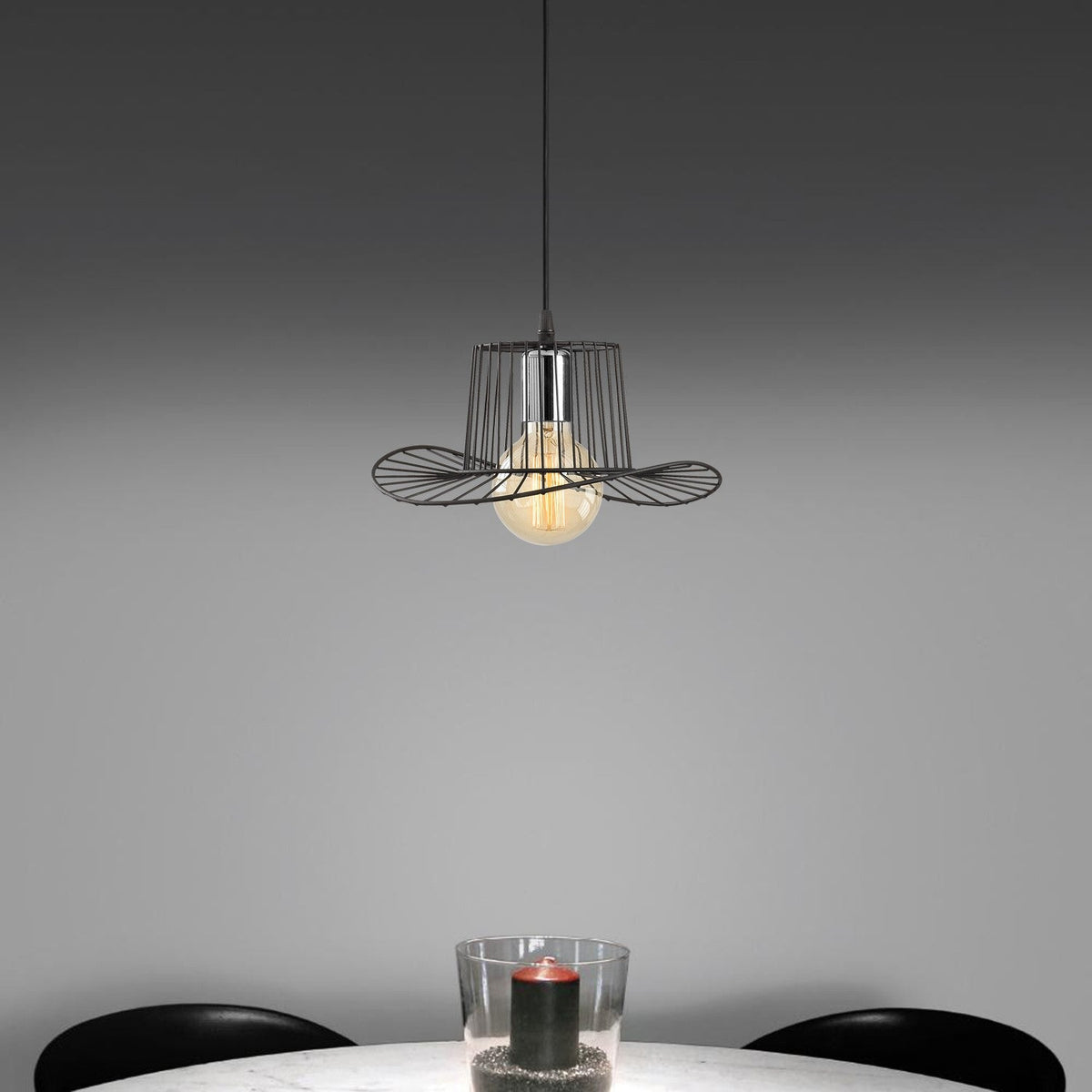 Lustra Tel-6746, negru, metal, 110x30 cm