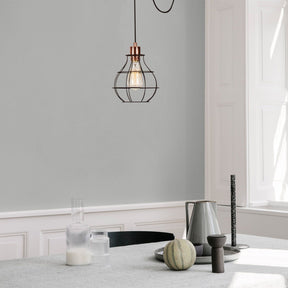 Lustra pe cablu Tellini, MR - 1002, cadru metalic, negru, 65x25x110 cm