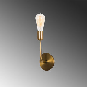 Lampa de perete Dartini, MR - 1007, corp metalic/sticla, auriu, 6x12x27 cm