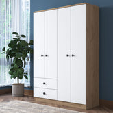 Dulap BA108-2067, alb/nuc, PAL melaminat, 120x170x43 cm