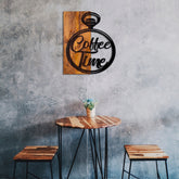 Accesoriu decorativ Canteen, negru/stejar, lemn/metal, 47x58 cm