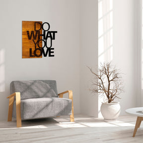 Accesoriu decorativ 899SKL1290, negru/stejar, lemn/metal, 54x58 cm