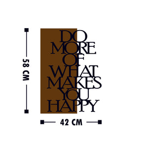 Accesoriu decoratic 899SKL1334, negru/stejar, metal/lemn, 42x58 cm