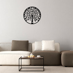Accesoriu decorativ Ağaç 3, negru, lemn, 58x58 cm