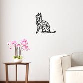 Accesoriu decorativ Kedi, negru, lemn, 35x46 cm