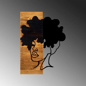 Accesoriu decorativ 899SKL2210, negru, lemn/metal, 35x3x50 cm