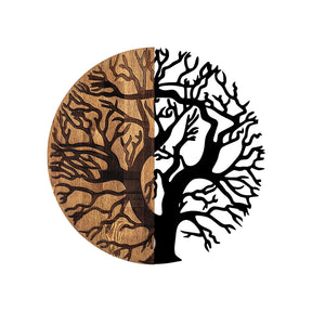 Accesoriu decorativ Monument Tree - 320, stejar/negru. lemn/metal, 56 cm
