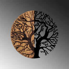 Accesoriu decorativ Monument Tree - 320, stejar/negru. lemn/metal, 56 cm
