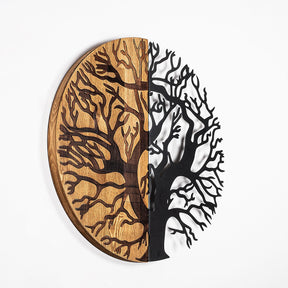 Accesoriu decorativ Monument Tree - 320, stejar/negru. lemn/metal, 56 cm