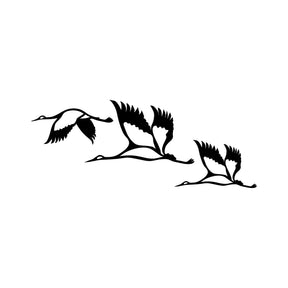 Decoratiune perete Storks - 287, negru, metal