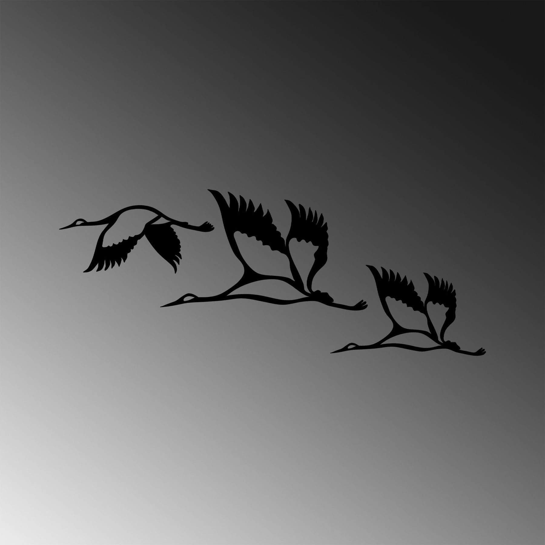 Decoratiune perete Storks - 287, negru, metal