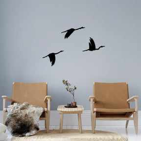 Accesoriu decorativ Migrant Birds-291, negru, metal