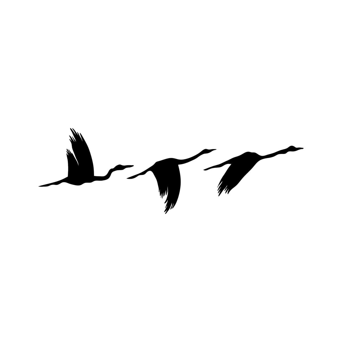Accesoriu decorativ Migrant Birds-291, negru, metal