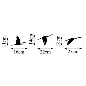 Accesoriu decorativ Migrant Birds-291, negru, metal