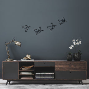 Accesoriu decorativ Birds-304, negru, metal