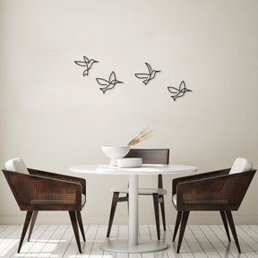 Accesoriu decorativ Birds-304, negru, metal