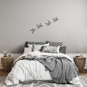 Accesoriu decorativ Birds-304, negru, metal