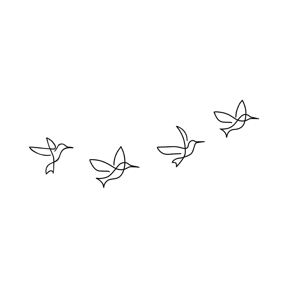 Accesoriu decorativ Birds-304, negru, metal