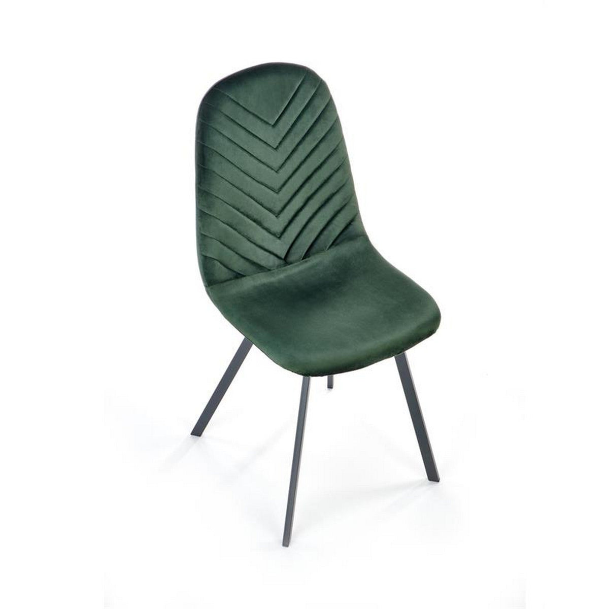 Scaun K462, stofa catifelata verde inchis, 45x57x82 cm