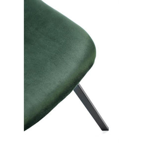 Scaun K462, stofa catifelata verde inchis, 45x57x82 cm