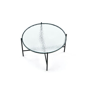 Masuta cafea rotunda de sticla Rosalia, 70x41 cm
