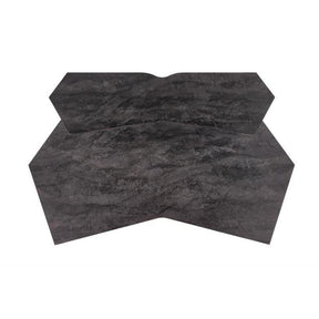 Birou Forks, gri inchis/negru, 130x79x88 cm