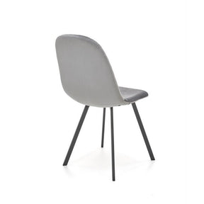 Scaun K462, stofa catifelata gri, 45x57x82 cm