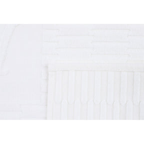 Set 4 prosoape bucatarie Linda, 50x70-90x145 cm, material bumbac, alb/bej