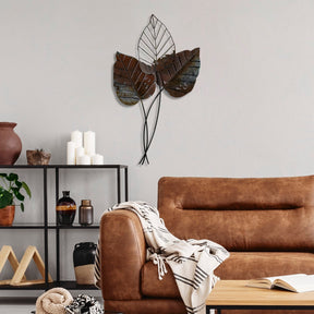 Accesoriu decorativ Fall 3, maro, metal, 45x85 cm