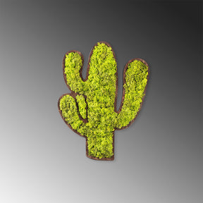 Accesoriu decorativ Cactus, verde, muschi natural, 34x2x45 cm