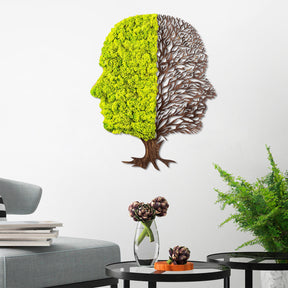 Decoratiune perete Green Dry, muschi, 45x56 cm